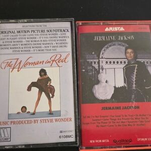 Jermaine Jackson Cassette + The Woman in Red Soundtrack Tape Lot 2
